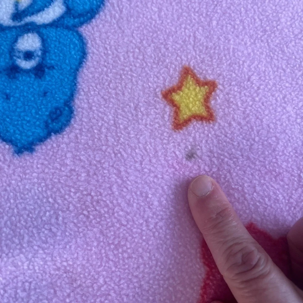 Care Bears 2003 Vintage Fleece Blanket Throw Pink Y2K Funshine Colorful Soft
